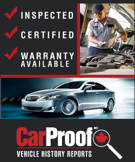 CarProof, Inspected and certified vehicles, warranty available CarProof